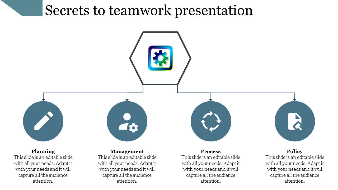 Four Noded Teamwork Presentation Template